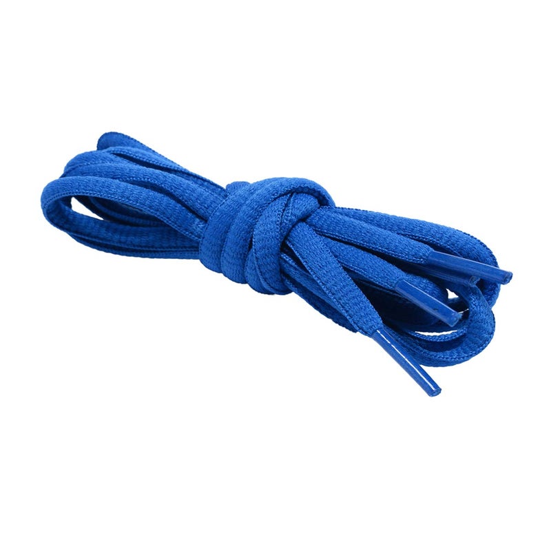 Curtual Oval Shoelaces Half Round 1/4" Shoe Laces for Athletic Shoelaces 5 Colors 8 Different Lengths (45" inches (114 cm), Blue) - Image 1